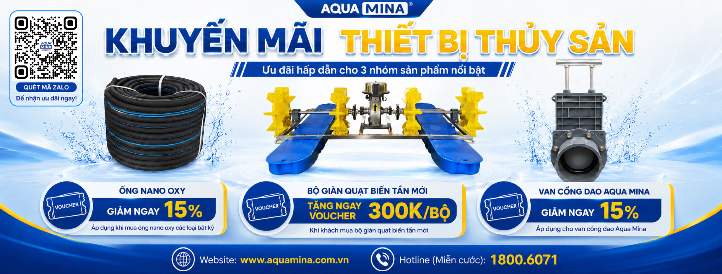 Khuyến mãi tháng 7 zalo OA cùng Aqua Mina