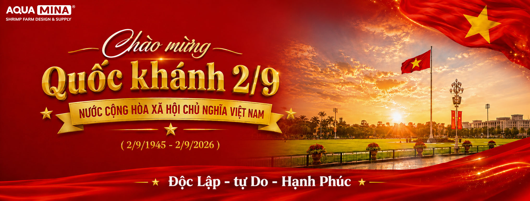 Nghỉ lễ quốc khánh 2/9 Aqua Mina