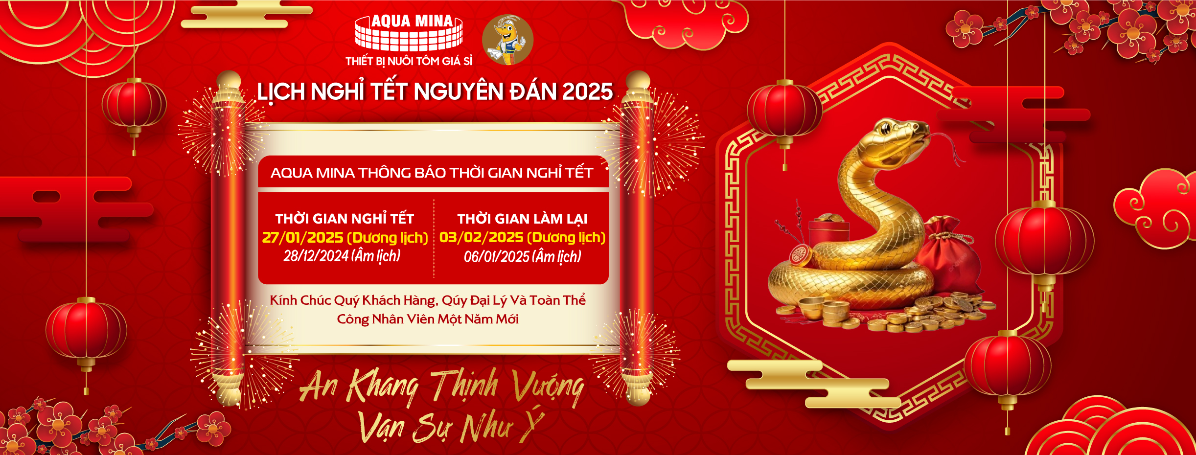 Thông báo lịch nghĩ tết nguyên đán 2025