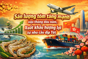 La producción de camarón aumentó significativamente en el primer mes del año, y las exportaciones se beneficiaron de la fuerte demanda durante la festividad del Año Nuevo Lunar