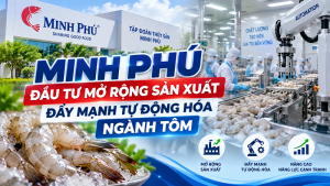 Minh Phú invierte en la expansión de la producción y acelera la automatización en la industria del camarón