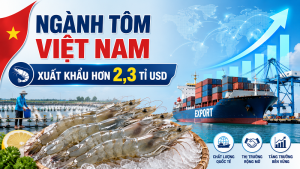 Las exportaciones de camarón de Vietnam superan los 2.300 millones de dólares