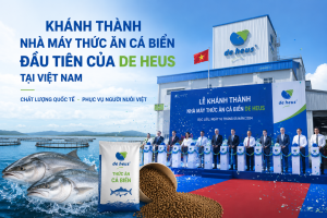 Inauguración de la primera fábrica de alimentos para peces marinos de De Heus en Vietnam