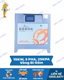 Máy Thổi Khí Turbo 15kW-25kpa-3 pha | Vòng Bi Gốm